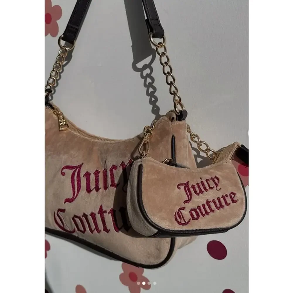 Juicy Couture Better Together Y2K Beige‎ Velvet Hobo Bag Set Limited Edition